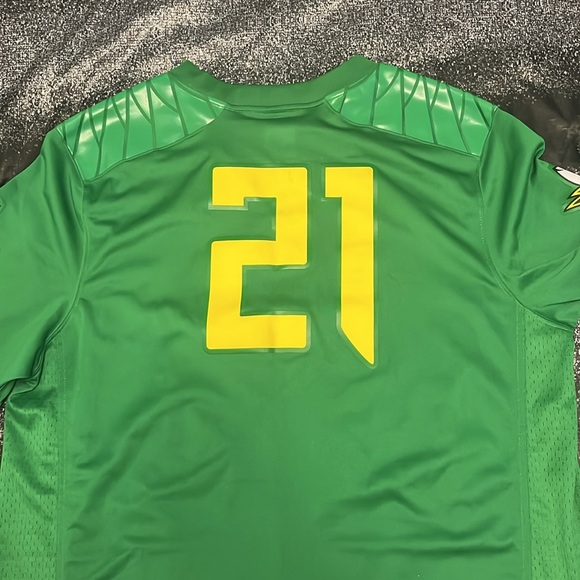 Men’s Nike Apple green Oregon Ducks # 21 jersey - Picture 5 of 6